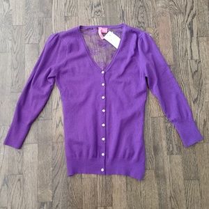 NWT Charlotte Tarantola purple sweater